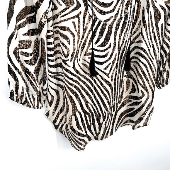 CHICOS Zebra Print Tunic - chicos sz 1 - NWOT - Picture 5 of 10